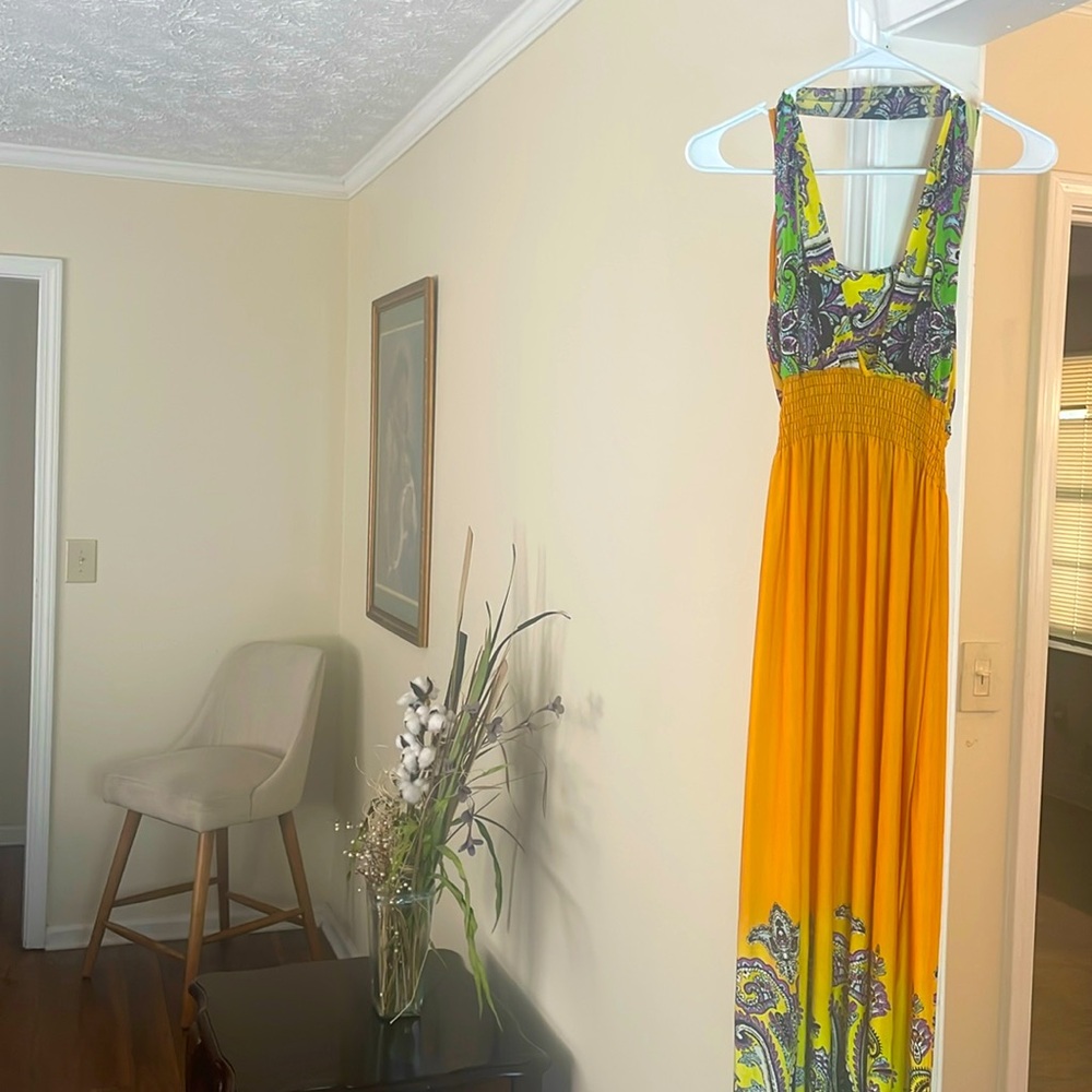 Orange Hobo Style Sun Dress